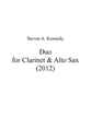 Duo for Clarinet and Alto Sax P.O.D. cover